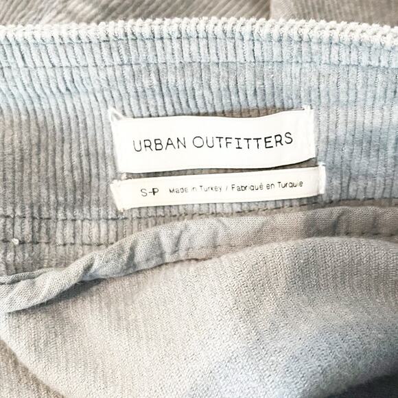 Urban Outfitters Harmony Corduroy Asymmetrical Zip Belted Mini Skirt Blue Small - Picture 3 of 8